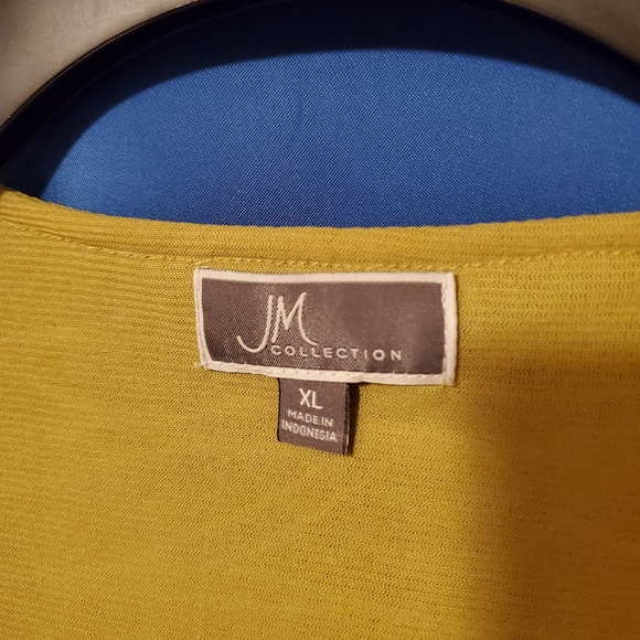 XL Yellow/Black JM Collection top - Picture 3 of 4